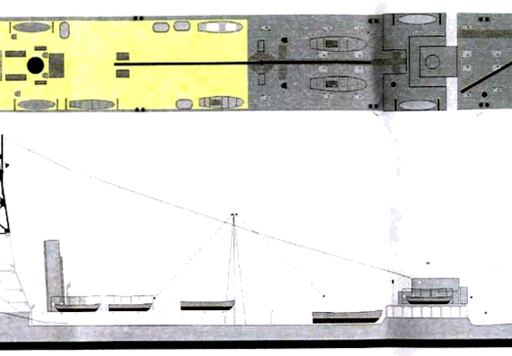 Корабль USS AV-6 Patoka (Oiler] (1924) - чертежи, габариты, рисунки